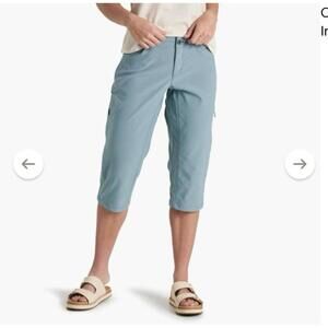 Kuhl Trekr Capri Pants Womens 6 Green Hiking Camping Gorpcore EUC FAST SHIP